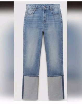 Mango mid rise full length straight leg premium denim Sz 4 NWT 