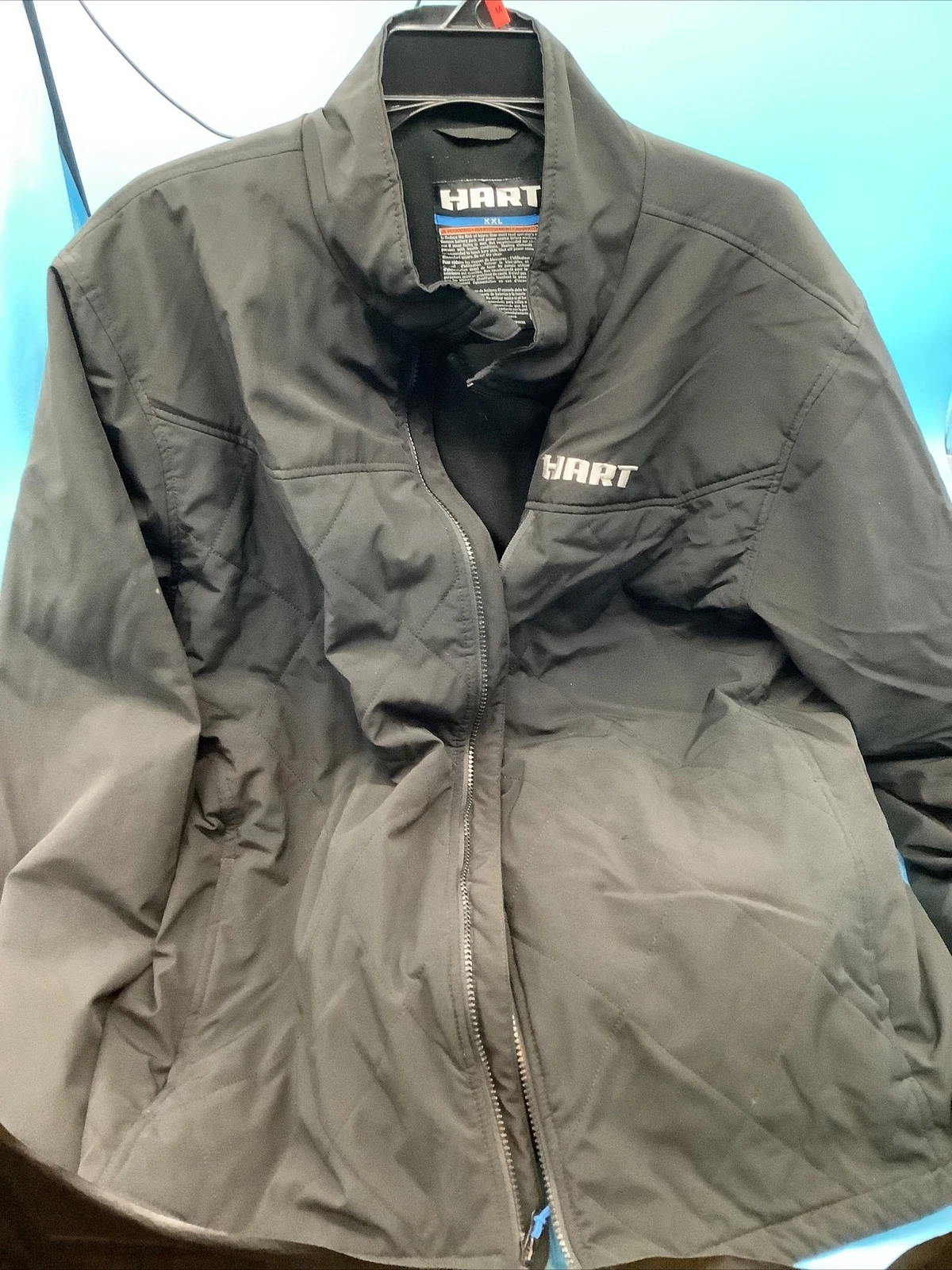 HART HEATED MENS SZ 2XL BLACK JACKET KIT 20V SYSTEM BATTERY INCLUDED IN BOX