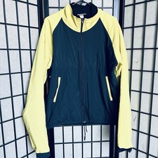 Nashbar Cycle Polar Fleece Full Zip Jacket USA Made Sz L Tall
