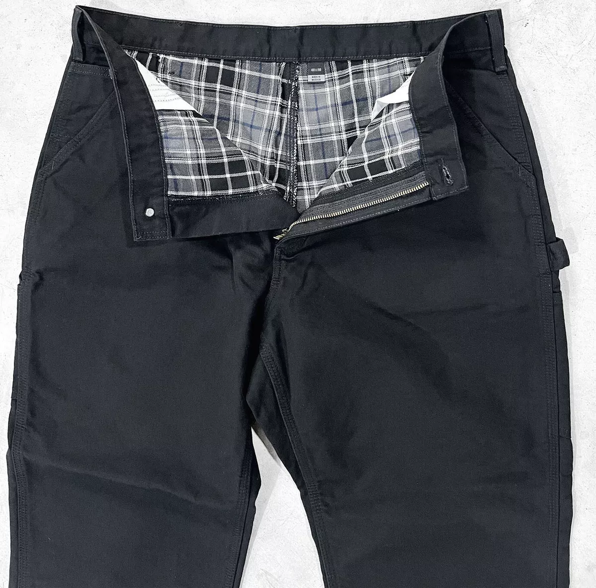Carhartt Washed Duck Cotton Canvas Flannel Lined Work Pant Loose Fit Men s 39 30