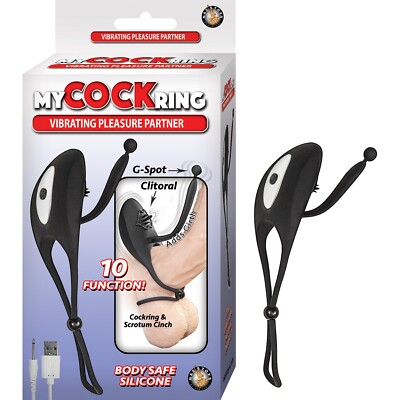 Vibrating Pleasure Partner 10 Function Couples G Spot Penis Ring Vibe by  Nasstoy