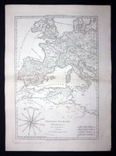 The Western Roman Empire Geographic Old Map 1787