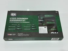 NEW SK Tools USA MADE 86330 Green Cushion Grip 6pc Screwdriver Set in Foam