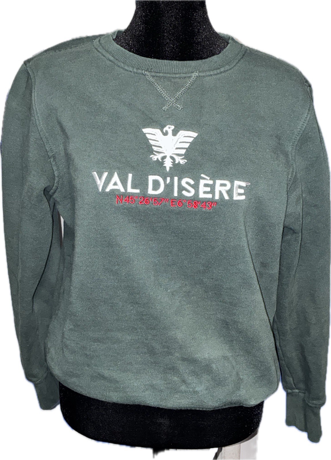Val d'Isère Sport House French Alps Green S Sweatshirt Geo Coded image 2