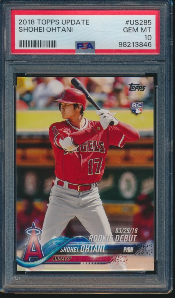 PSA 10 SHOHEI OHTANI/OTANI 2018 ACTUALIZACIÓN TOPPS debut de novato LA ANGELS RC GEMA COMO NUEVO Foto 3 de 4