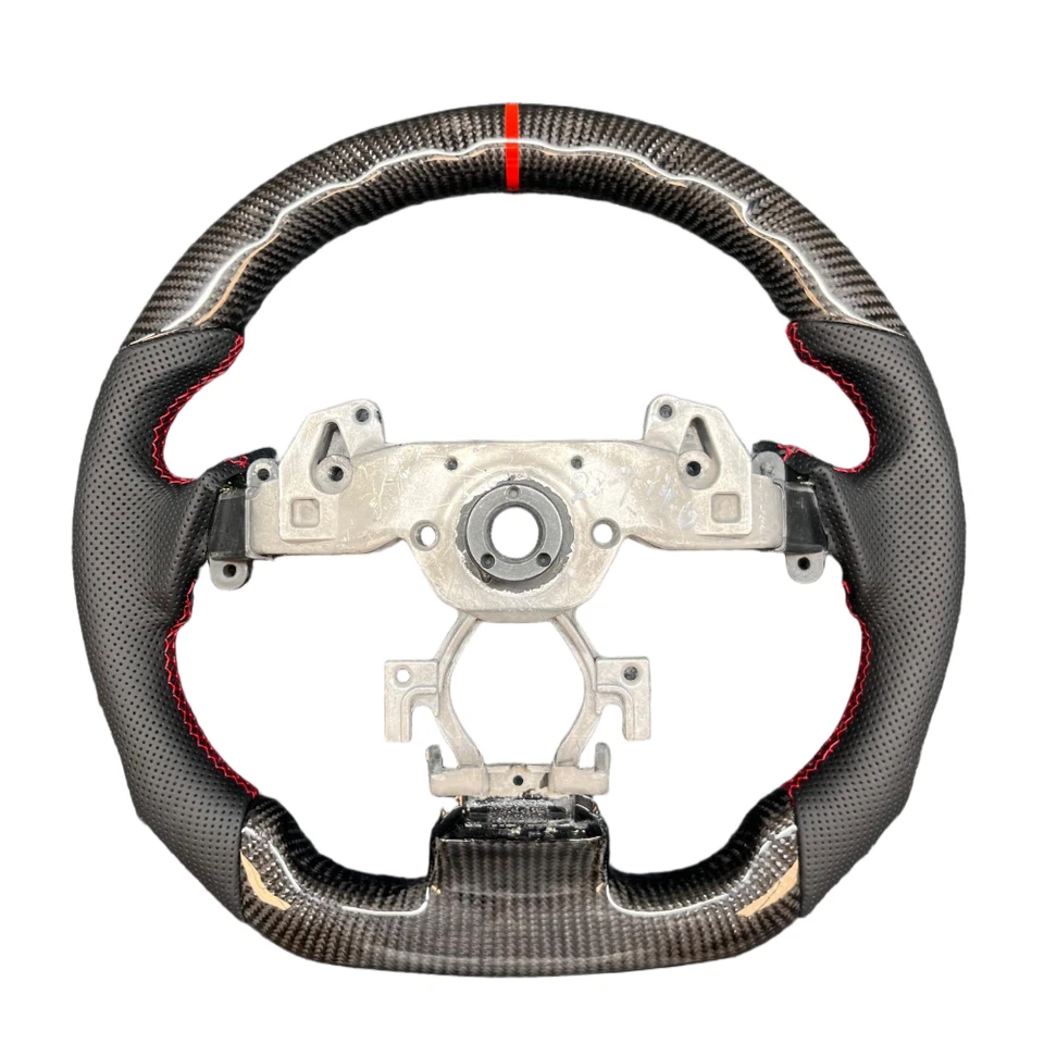 Volante de fibra de carbono real para Infiniti G37 G-37 sedán 2008-2013 Foto 2 de 4