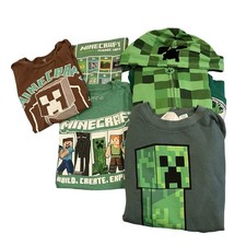 Minecraft Kids Clothes Bundle Size Large 10/12 Sweatshirt TShirts Hoodies 5 Pcs