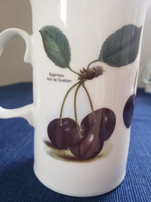 Pristine Dunoon 'Orchard Fruits' CHERRY Mug - Fine Bone China England VINTAGE