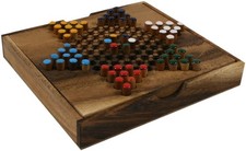 Brettspiel, Gesellschaftsspiel aus Holz - Halma 2 - 4*17*18 cm