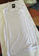 SheIn White Sleeveless Tank Dress V-Neck Women's Knee Length Size M