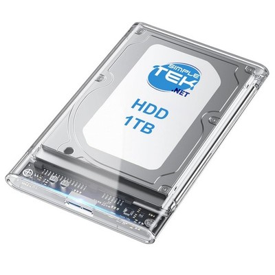 Enclosure For 2.5'' SATA Hard Disk 1TB Portable USB HDD SSD PC