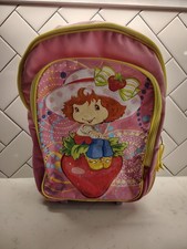 Vintage Strawberry Shortcake Rolling Backpack with Handle and Wheels 2006