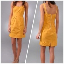 Marc Jacobs Yellow Sheath Mini Tank Sundress Dress Pockets Size 6