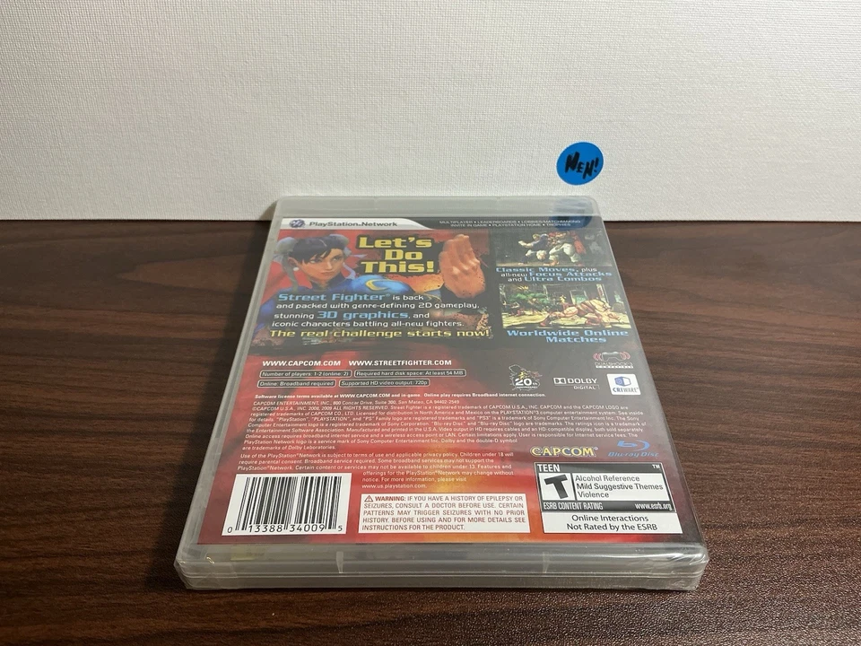 Street Fighter IV (Sony PS3, 2009) Brand New Sealed Side Black Label Y-fold Mint - Image 4 of 4