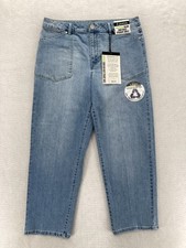 d.jeans Jeans Womens 12 Blue High Waist Straight Ankle Recycled Denim Light Wash