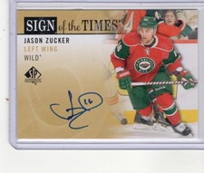 2012-13 SP Authentic JASON ZUCKER (RC, AUTO) Sign of the Times