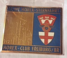 Targa HOREX 27. Viaggio internazionale HOREX-Sternfahrt Horex-Club Friburgo/Br. 1981