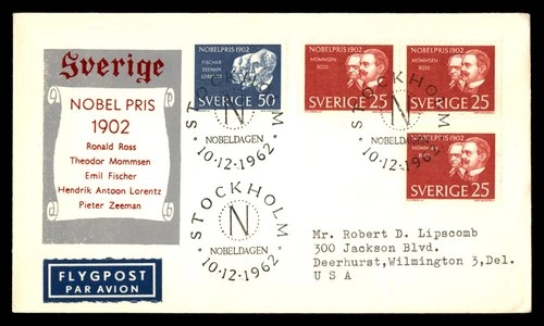 Mayfairstamps Sweden FDC 1962 Nobel Prize Winners First Day Cover aaw_31555