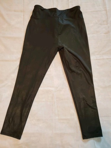 Seven7 Faux Leather Black Leggings Womens XL Nylon Blend Stretch Slimming - Picture 3 of 9