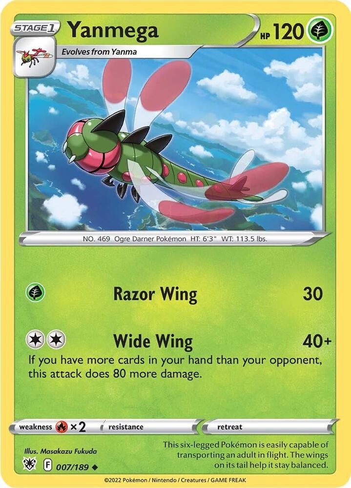 Yanmega 7/189 Uncommon Astral Radiance Pokemon NM/LP