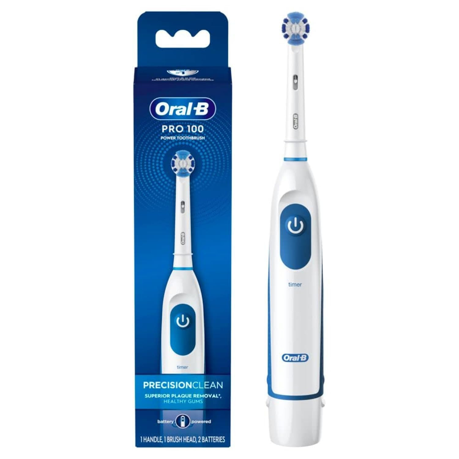 Pro 100 Precision Clean, Battery Powered Electric Toothbrush