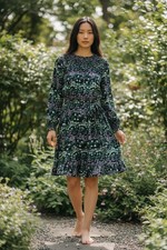 LOFT Floral Print Long Sleeve Dress SZ Medium