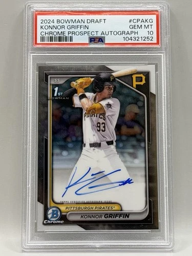 2024 Bowman Chrome Draft Konnor Griffin Base Auto PSA 10 Gem Mint PIRATES