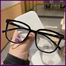 Light Frame Anti Blue Glasses Transparent Black Optical Glasses Women Men Square