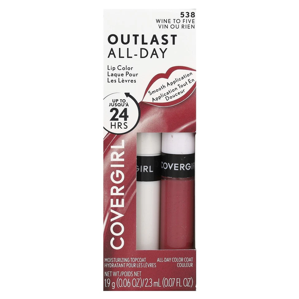 Outlast All-Day, Lip Color, 538 Wine To Five, 2 Piece Set - Image 2 of 4