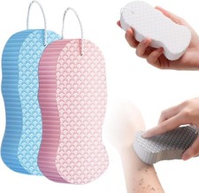 Magic Exfoliating Bath Sponge Super Soft Body Scrubber Removes Dead Skin 2 Packs