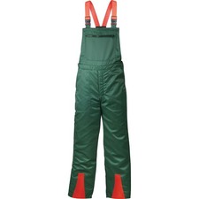 Schnittschutzlatzhose FICHTE grün/rot Schnittschutzhose Waldarbeiterhose Hose