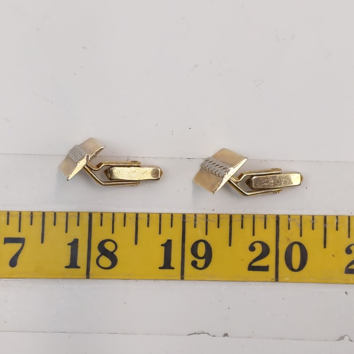 Swank Gold Silver Tone Rectangular Chain Link Cuf… - image 2