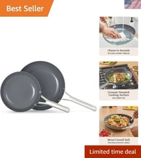 Ceramic Nonstick Frying Pan Set 8 10 Inch Kitchen Cookware Nonstick Pans