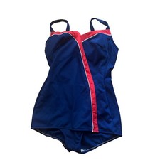 Vintage 1970s Robby Len Fashions One Piece Swimsuit Skirted Structured Top 15/16