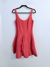 HALSTON HERITAGE Silk Faille Tulip DRESS Size 6 ORIGINALLY $445 CORAL PINK