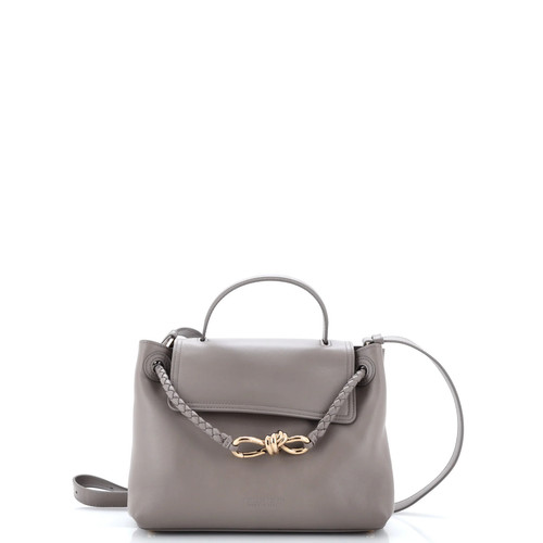 Bottega Veneta Ciao Ciao Top Handle Bag Leather with Intrecciato Detail Small