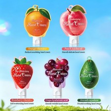 5Pcs Hand Care Cream Hydrating Fruit-shaped Hand Cream Anti-crack Hand Lotion