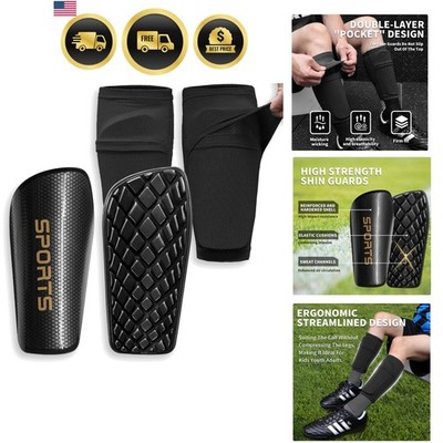 Soccer Shin Guards for Kids Youth Adults - Shin Pads and Sleeves with Optimiz...