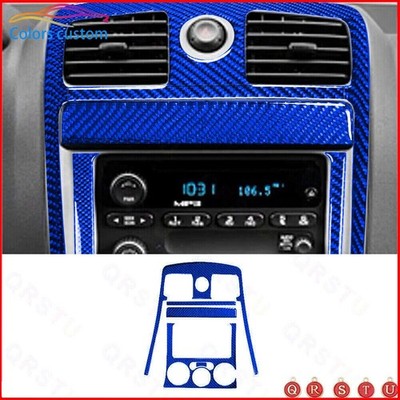 5X For Colorado 04-12/Canyon 05-12 Blue Carbon Fiber Radio Climate Surround Trim