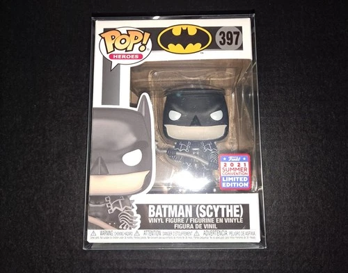 Funko Pop Batman w/ Scythe 2021 SDCC Exclusive 397 The Joker VAULTED *Protector*