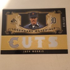 2007 Upper Deck SP Legendary Cuts Legendary Materials Jack Morris LM-JM1 /199