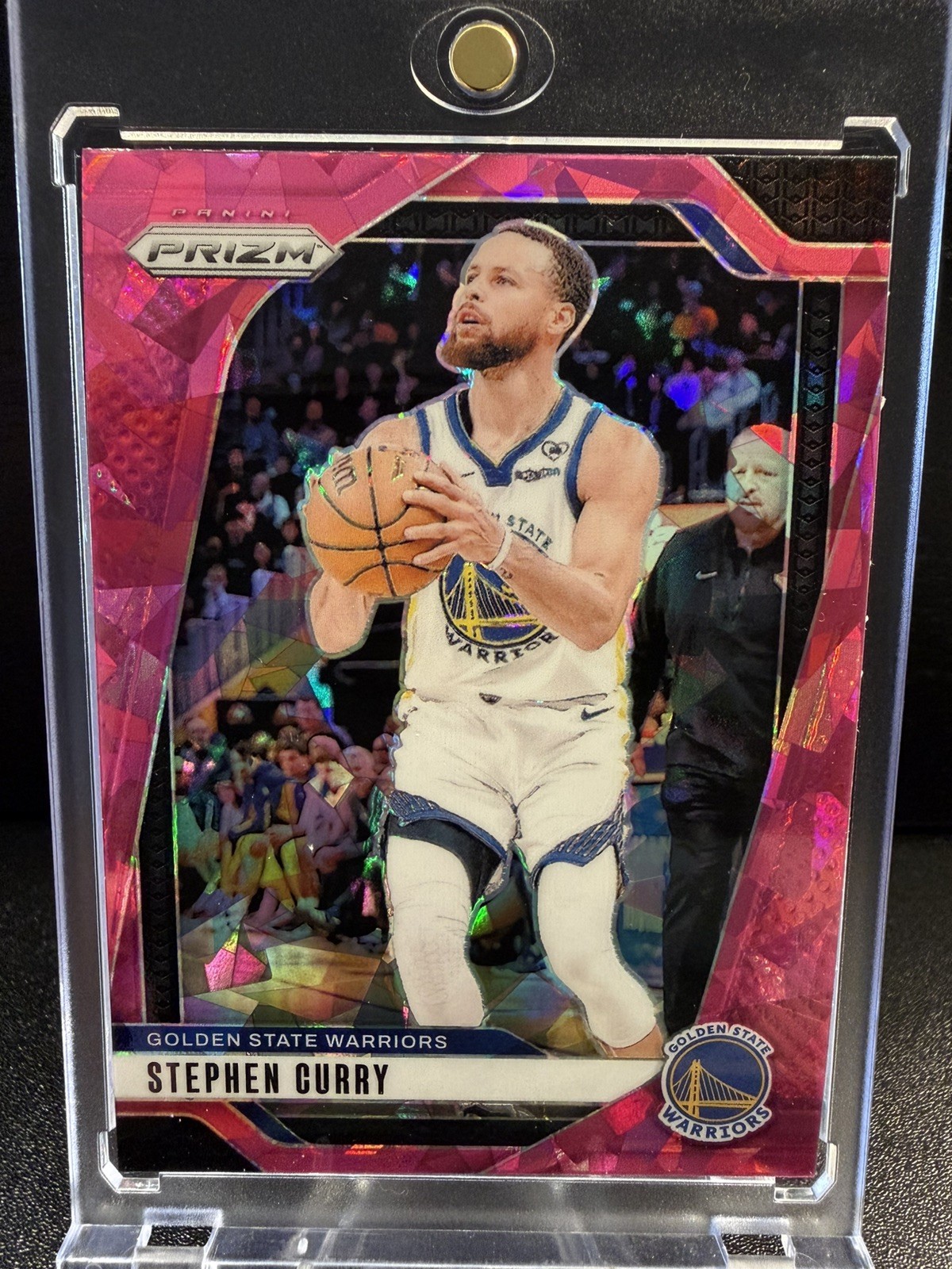 Stephen Curry 2024-25 Panini Prizm Pink Cracked Ice Prizm #134