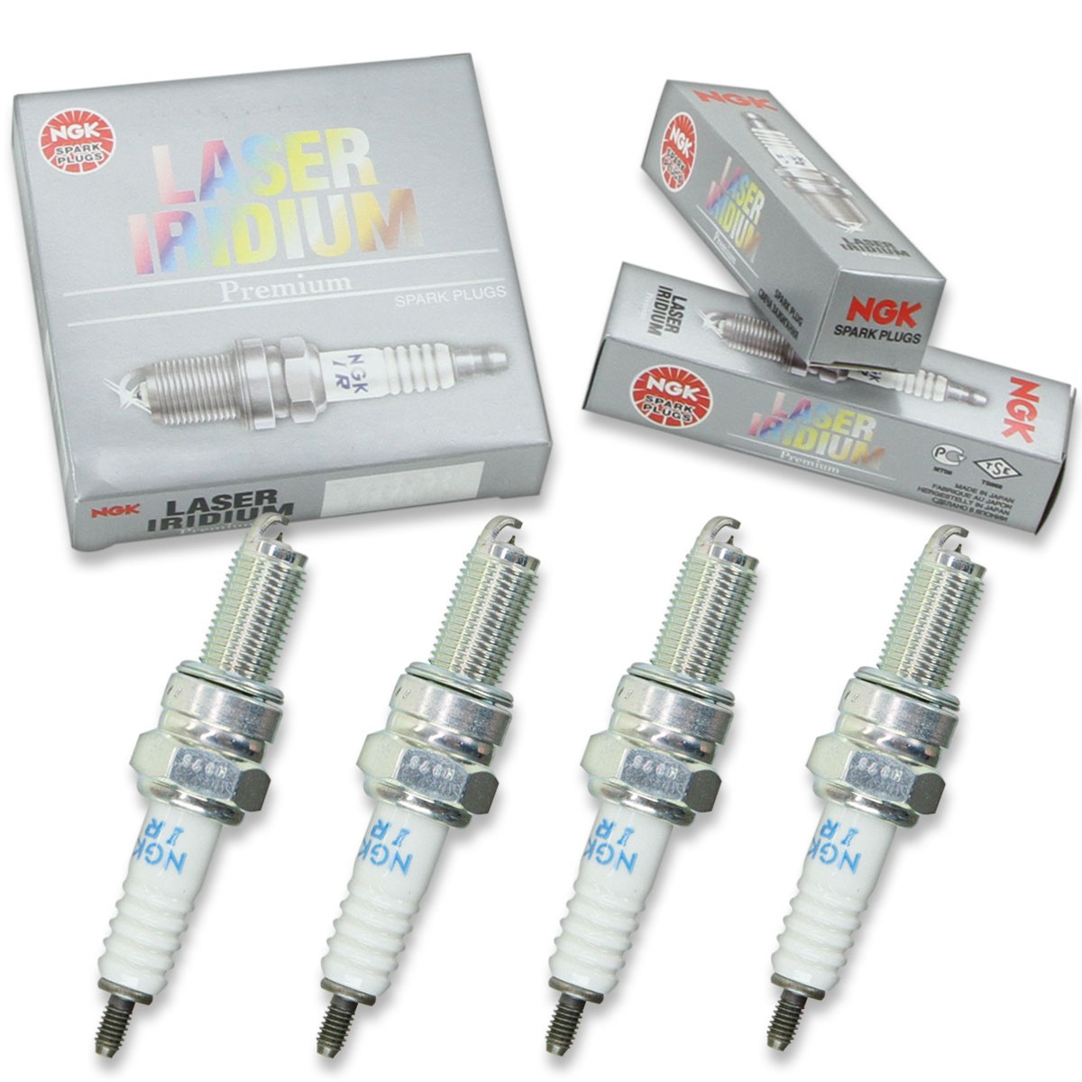 4pcs 2013 Kawasaki EX650 Ninja 650 NGK Laser Iridium Spark Plugs 649cc 39ci ud