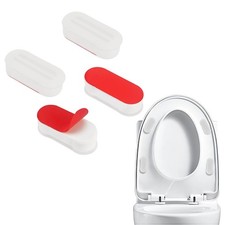 4 PCS Toilet Seat Bumpers Spacers for Bidet Strong Adhesive Universal Fit Pad