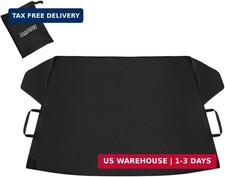 42.25x74.80 Inch Windshield Snow Cover, Frost Sunshade, Black-1