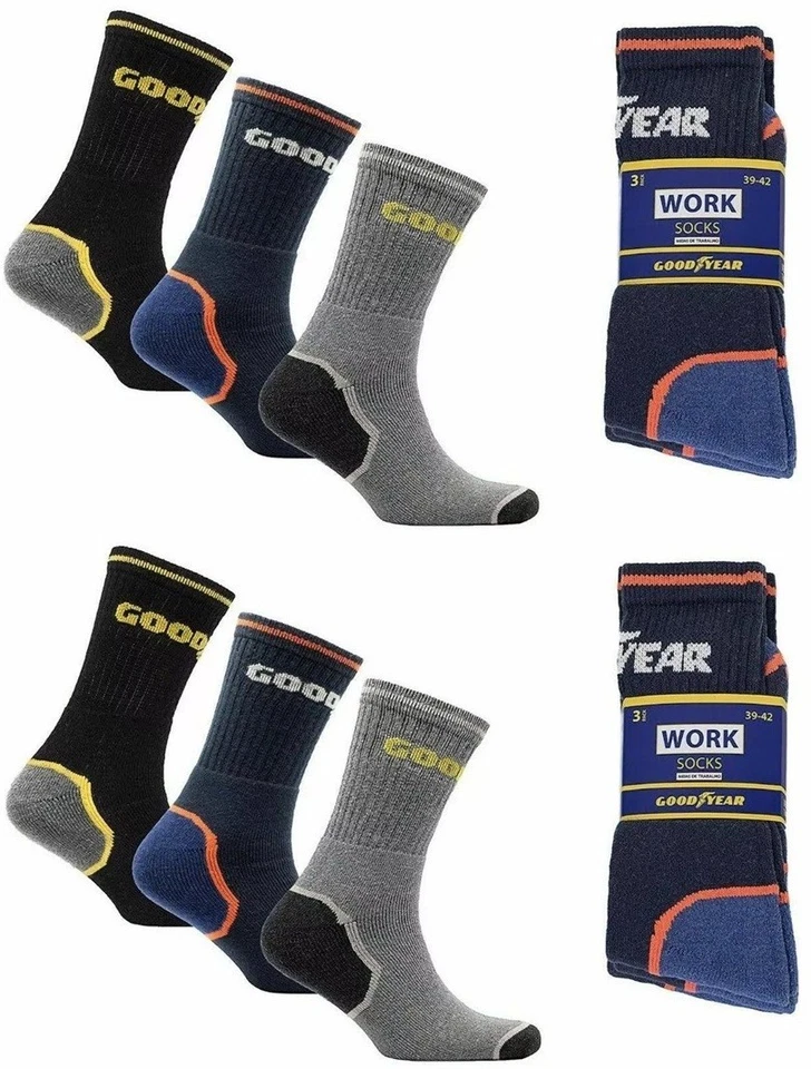 6 PAIRS GOODYEAR Work Socks