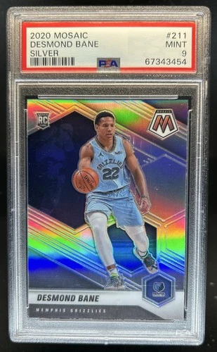 2020-21 Panini Mosaic Desmond Bane RC Silver Rookie #211 Grizzlies PSA 9