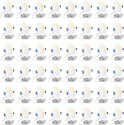 48 Pack 4'' Ultra-Thin LED Recessed Lighting, Dimmable 5CCT, ETL Certified