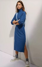 Anthropologie SATURDAYSUNDAY Blue Mariah Long Sleeve Rib Knit Maxi Dress Medium
