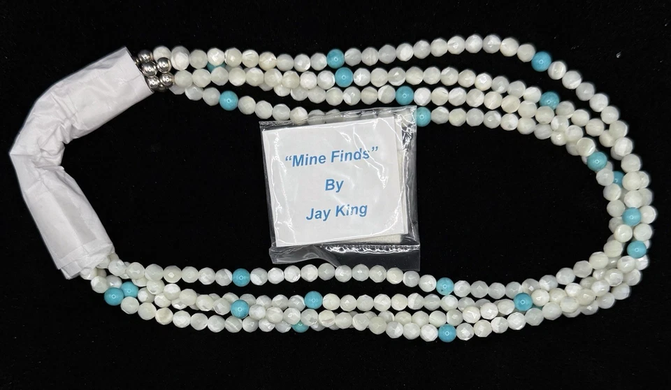 Jay King Necklace Desert RoseTrading Company Necklace Four StrandChoker - Image 4 of 4